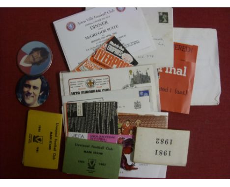 Liverpool, a collection of match tickets and other memorabilia, including 1977 European Cup Final Ticket, various first day c