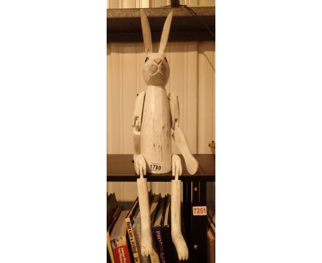 Large wooden shelf rabbit H: 50 cm