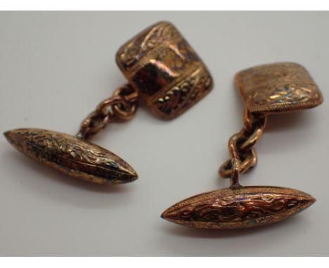 Gold plated silver gents cufflinks 