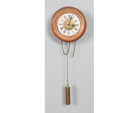 T. Lovejoy of Wimbledon postman's alarm clock featuring enamel dial with roman numeral marker, pink chapter ring and singular
