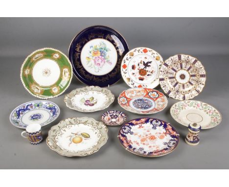 A quantity of ceramics including Royal Crown Derby , Spode, Minton's, Coalport, Japanese Imari etc  