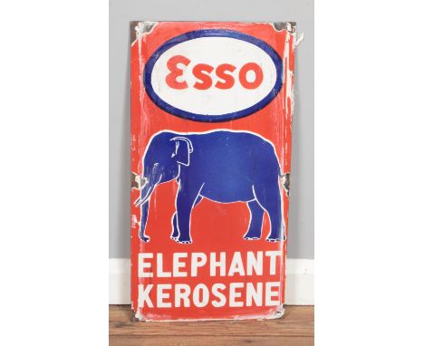 An Esso Elephant Kerosene enamel sign.31x60cm  