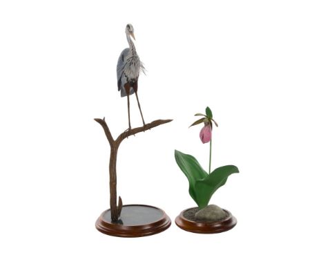 Jim Sams (American, 20th Century) Carved Wood Sculptures  (2) items, both signed, titled and dated on undersides including 19
