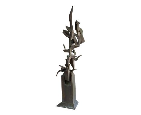 Richard Howard Hunt (American, 1935-2023) 'Active Hybrid, Second Growth' Bronze Sculpture  1984-1993, welded bronze, from the