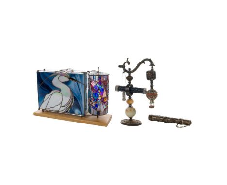 Kaleidoscope Assortment  (3) items including a Massimo Strino 2010, #48/60, having a brass base, rhinestones, flashlight, mus