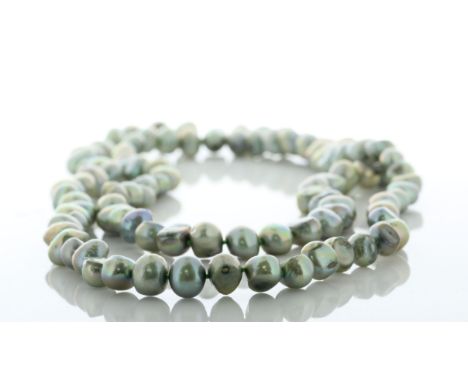 Baroque shaped 8.0 - 8.5mm freshwater cultured pearl necklace.
Pearl quality AAA. This necklace is 36 inches long.Item Specif
