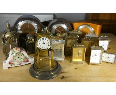 A Smiths Barss lantern type clock, a smaller example and other clocks 