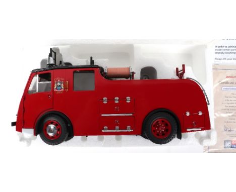 OC Original Classics Dennis F.8 Leeds City Fire Engine 1/18 scale model, in near mint condition, was previously displayed, in