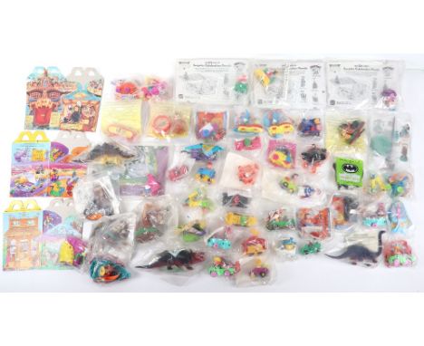 large collection of 1980s &amp; 1990s kids Mcdonalds happy meal toys, including toys from burger king, Hardees and McDonald’s