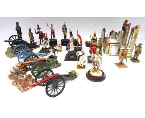 Models, 54mm scale, various periods ten metal figures WELL DETAILED (Condition Very Good)five in plastic (two damaged) two ot