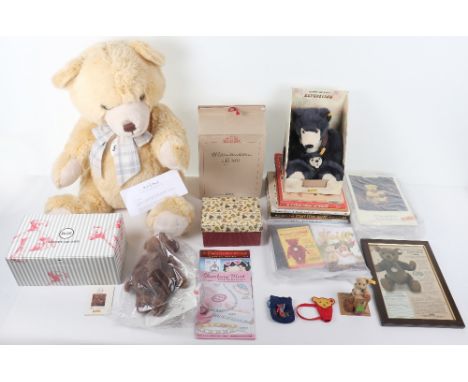 Steiff Collectors Teddy Bears, boxed 664946 the World’s First Teddy Bear, white tag 01883/1902, Christmas Sledge 2002 (crease