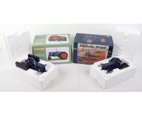 Two Boxed Diecast Fordson model Tractors, 1/16 scale, Accurate Ltd Fordson Major E27N, Universal Hobbies Fordson E27N narrow 