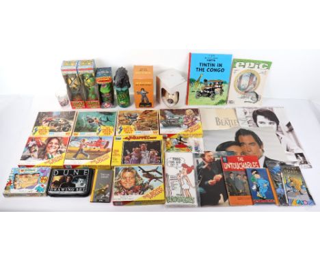 Quantity of mixed Tv and film Related items, including seven Whitman the Bionic Woman and Six million dollar man puzzles, app