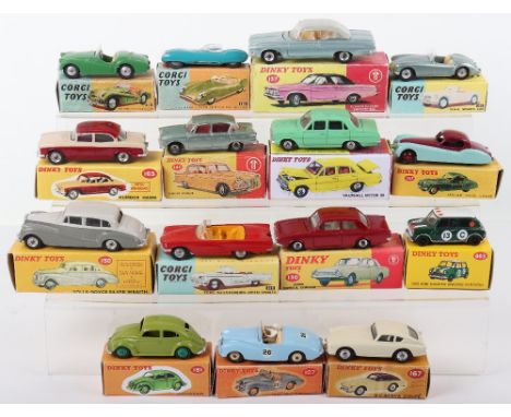 Quantity of Repainted Dinky Toys including:107 Sunbeam Alpine Sports,130 Ford Consul Cortina,137 Plymouth Fury, 145 Singer Vo