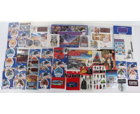 Quantity of vintage Star Wars stationery and stickers, including a 1983 H.C. Ford &amp; sons boxed fancy stationery set ROTJ 