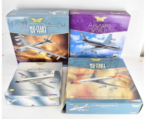 CORGI; four boxed collectors' scale model aeroplanes from the 'Aviation Archive' collection, comprising a Bristol 175 Britann