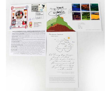 A first day cover signed by Bobby Charlton and one other bearing the signature of John Aldridge (2).Condition Report: We have