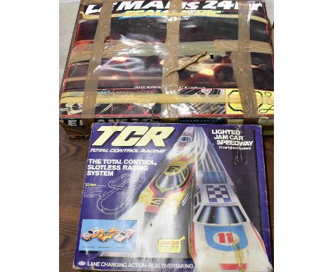 SCALEXTRIC; Le Mans 24 Hour Scalextric set, together with a TCR Lighted Jam Car Speedway, both boxed (2).Condition Report: No