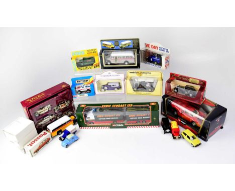 Various boxed scale model vehicles to include a Leaf Ltd diecast metal replica coach, a Burago boxed Ferrari 250 Le Mans 1965