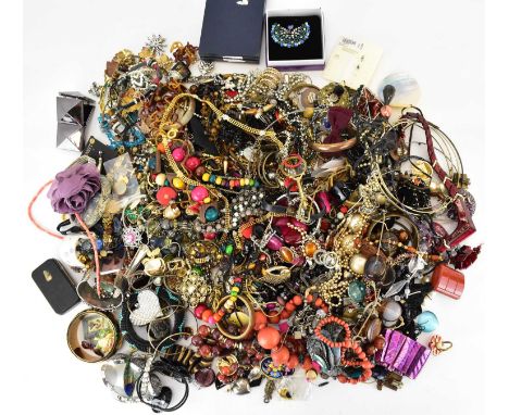 A large quantity of modern and vintage costume jewellery.