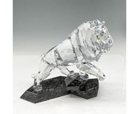 Part of the Soulmates theme group, piece is created from clear faceted crystal throughout head and body with smooth crystal t
