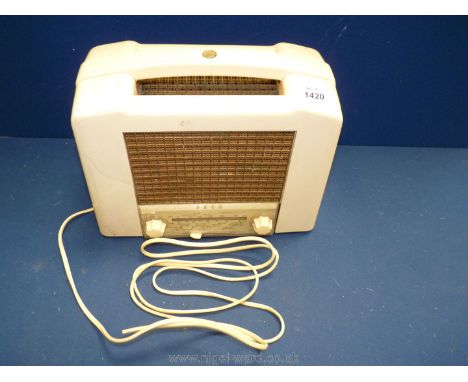 A vintage Ekco U215 Toaster Valve Radio in cream Bakelite case.