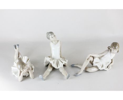 A set of three Nao porcelain figures of ballet dancers