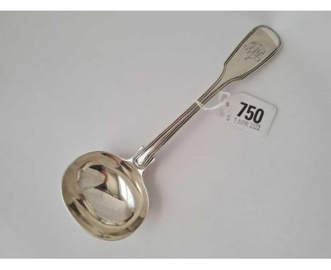 A William IV fiddle thread sauce ladle, London 1837 by WE