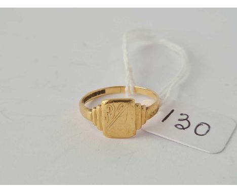 Another signet ring 9ct - size N - 1.8 g.