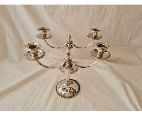 A pair of two light candelabra - 8" high 