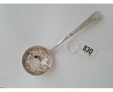 A George III ladle/ sifter spoon embossed with vine motifs - London 1782 by RC
