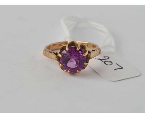 An amethyst dress ring in 9ct size L 3.1g inc