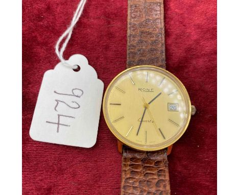 A gents wrist watch by Rone with seconds sweep and date aperture (W/O)
