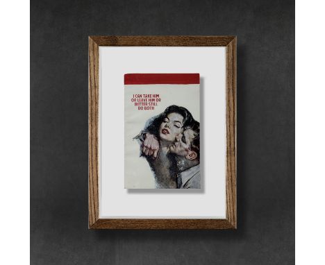 Connor Brothers (British Duo), 'I Can Take Him Or Leave Him', 2020, hand-painted vintage paperback with silkscreen, signed an