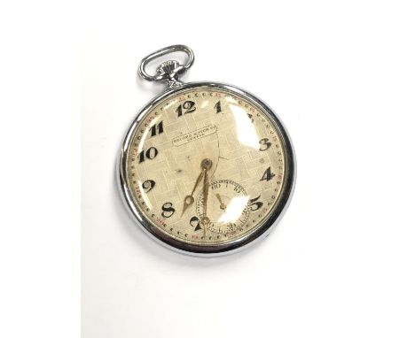 A VINTAGE OPEN FACED 'RECORD' POCKET WATCH 