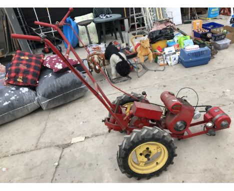 A 1940/50'S BARFORD ATOM MINI GARDEN PLOUGH WITH VILLIERS ENGINE AND A RARE GENERATOR - WORKING ORDER 