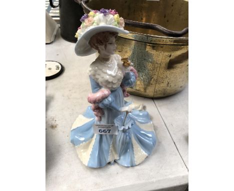 A LIMITED EDITION COALPORT CERAMIC LADY FIGURE - 'HIGH SOCIETY' 