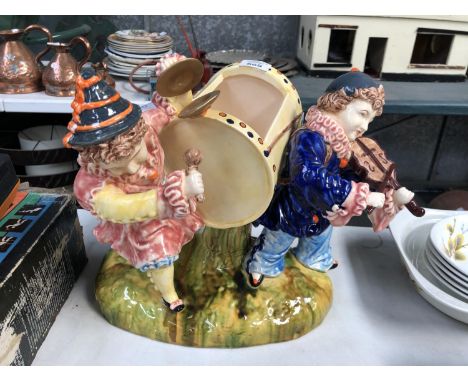 A LARGE CERAMIC STAFFORDSHIRE FIGURE GROUP 