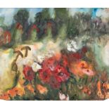 Klaus Fußmann. Blumen im Garten (Gelting). 1985