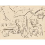 Ernst Ludwig Kirchner. Bauern auf dem Dorfplatz. Um 1923/24
