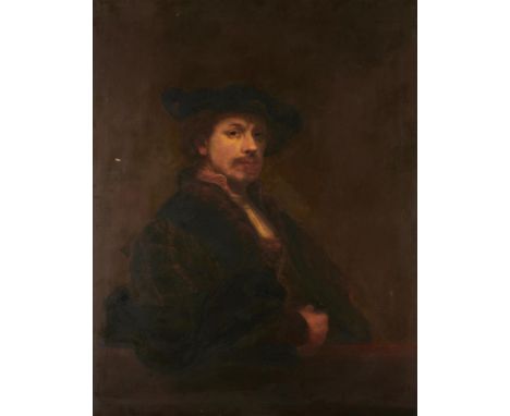 W H PARTRIDGE, 1903 AFTER REMBRANDT SELF PORTRAIT AT THE AGE OF THIRTY FOUR  with inscription and date on the stretcher, oil 