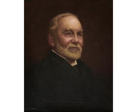 o†ARTHUR SPOONER, RBA (1873-1962) PORTRAIT OF JAMES SNOOK THE NOTTINGHAM TEXTILE MERCHANT bust length, signed, oil on canvas,