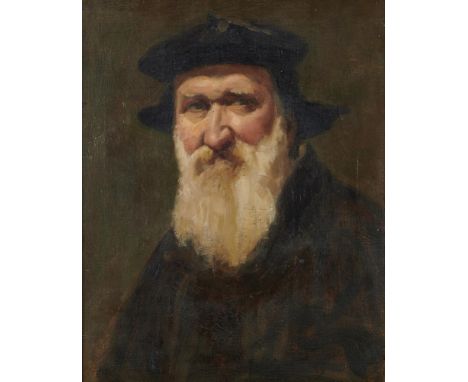 NORTHERN EUROPEAN SCHOOL, LATE 19TH CENTURY  PORTRAIT OF A BEARDED MAN,  bust length, oil on canvas, 49 x 38.5cm++Lined with 