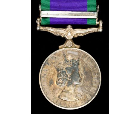 GENERAL SERVICE MEDAL lacks clasp 24104263 PTE M G BROOMHEAD PARA++++