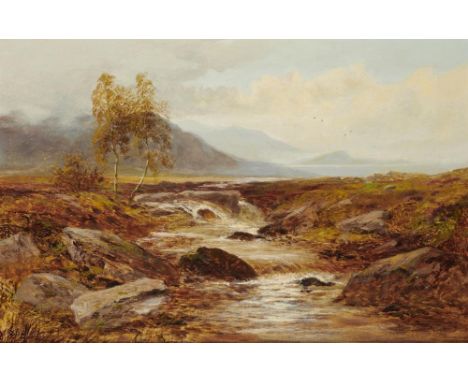 CHARLES LEAVER SHAW (1853-1903) A WELSH STREAM  signed, signed again and dated 1881 verso, 34 x 52cm++Cleaned and revarnished