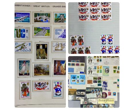 SCHAUBEK STAMP ALBUM OF GREAT BRITAIN STAMPS, Queen Victoria onwards, along with loose leaf album of stamps and small quantit