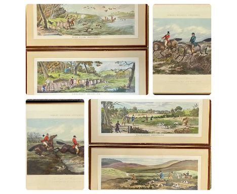 THOMAS SUTHERLAND (1735-1838) four coloured engravings - 'Grouse Shooting' published Ackermann, London, 26 x 71cms and two H.