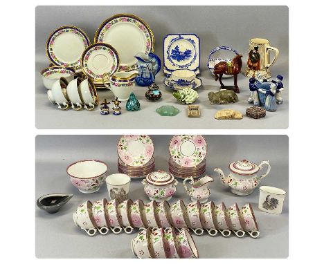 SELECTION OF CERAMICS including a Sunderland lustre tea service, approx. 38 pieces, a Polish floral decorated tea service, 15