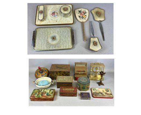 VINTAGE TOYS & COLLECTABLES including a Codeg child's till, Chad Valley tin plate spinning top, tins including Blue Bird Toff