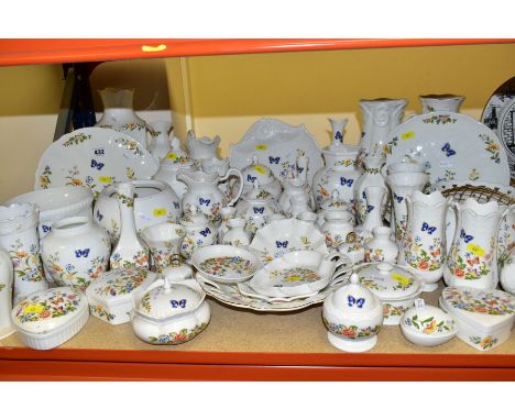AYNSLEY COTTAGE GARDEN ORNAMENTAL GIFTWARE, to include vases, jardinieres, plates, storage jars with covers, pin trays, trink
